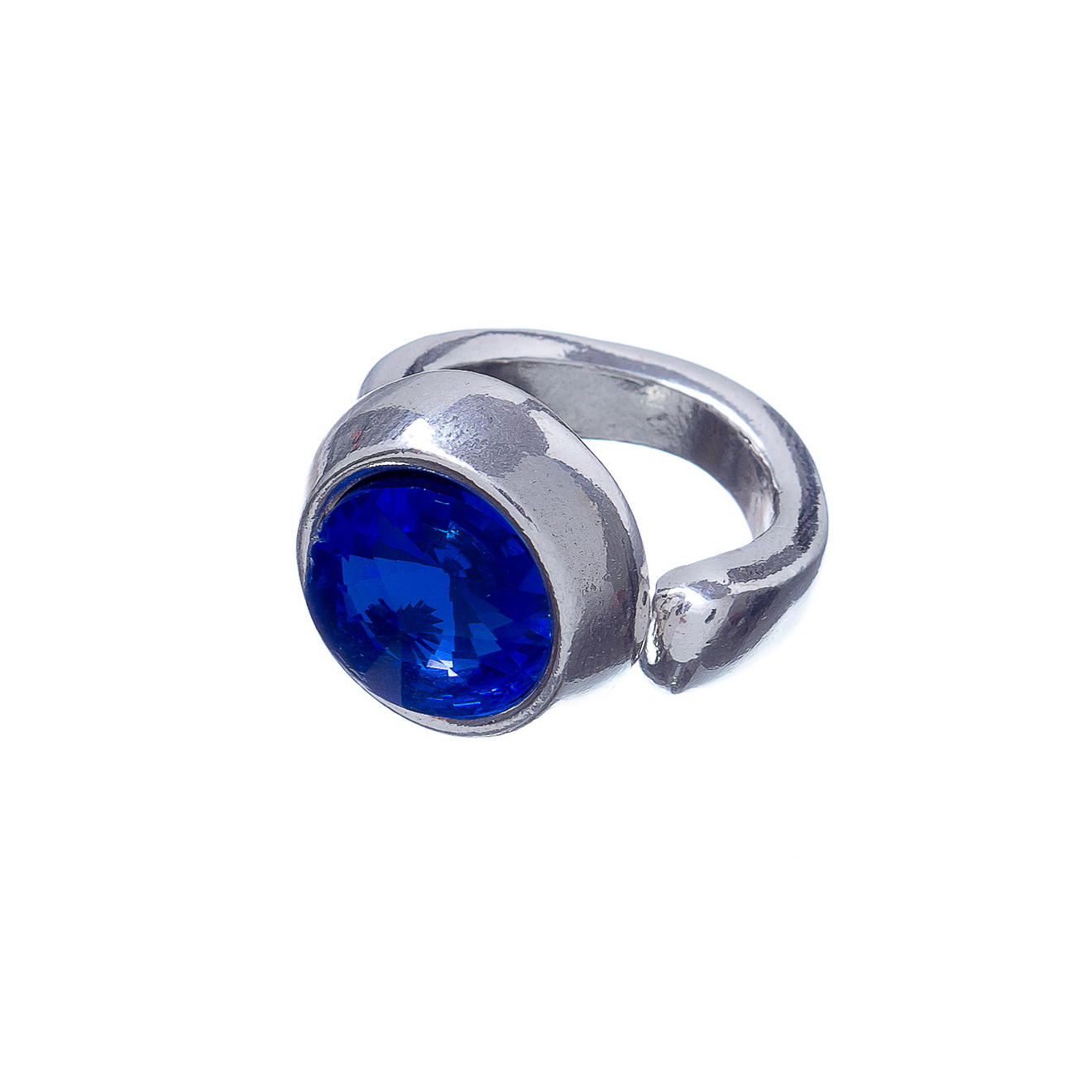 Кольцо Tra-la-ra, Destellos, незамкнутое, с кристаллом Swarovski, TLR21-181P301 (синий)