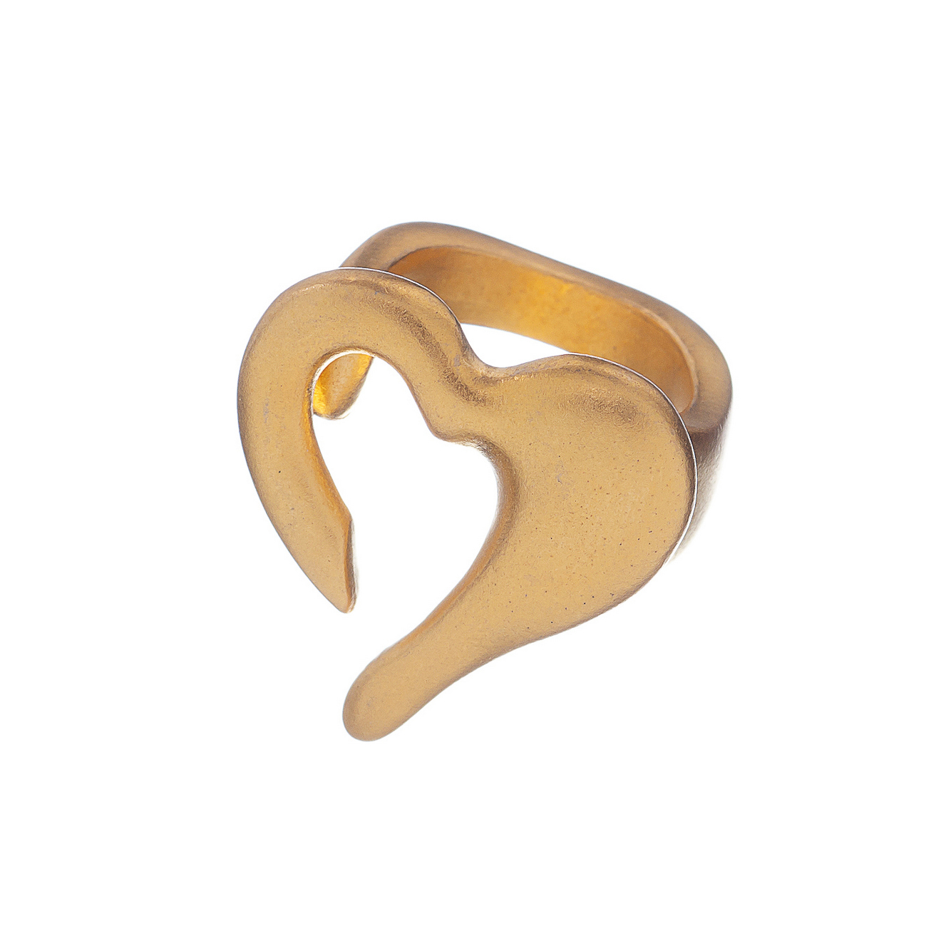 Кольцо Tra-la-ra, Cuore, незамкнутое, в форме сердца, TLR21-180O301 (золотистый)