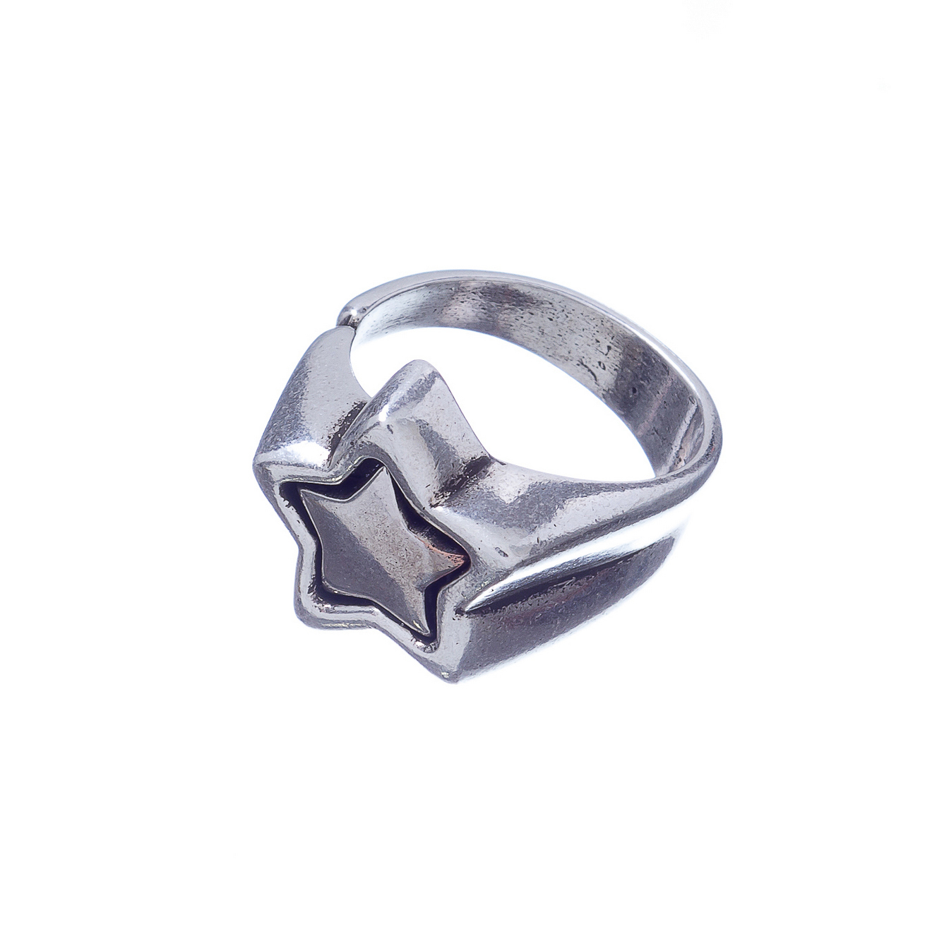 Кольцо Ciclon, Estella, со звездой, металл, CN-222502-00 (серебристый)