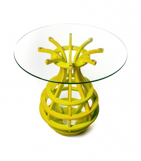 Дизайнерский стол Pineapple, лимон