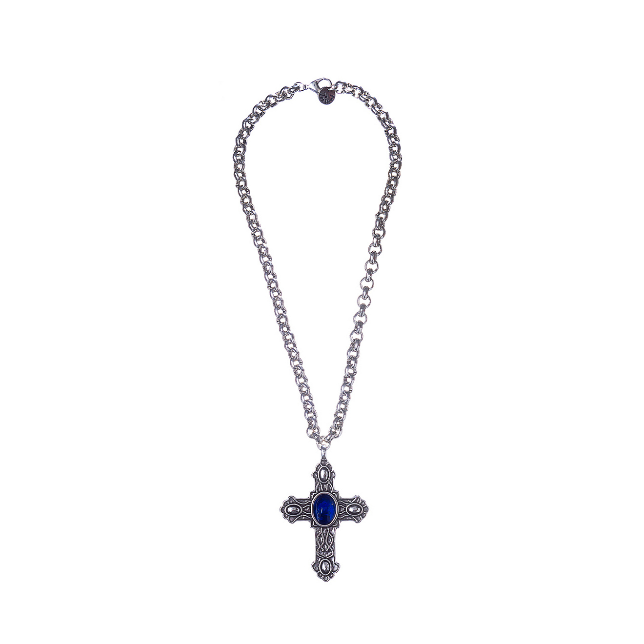 Колье Tra-la-ra, Crucis, с крестом и со вставкой из смолы, TLR21-213P206 (синий)