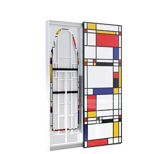 Гладильная доска-купе BELSI Магнетика My Art  Mondrian (с магнитно-маркерной панелью), левая