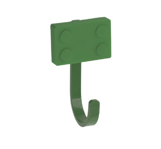 Крючок мебельный WM-BLOCK прямоугольник, зеленый