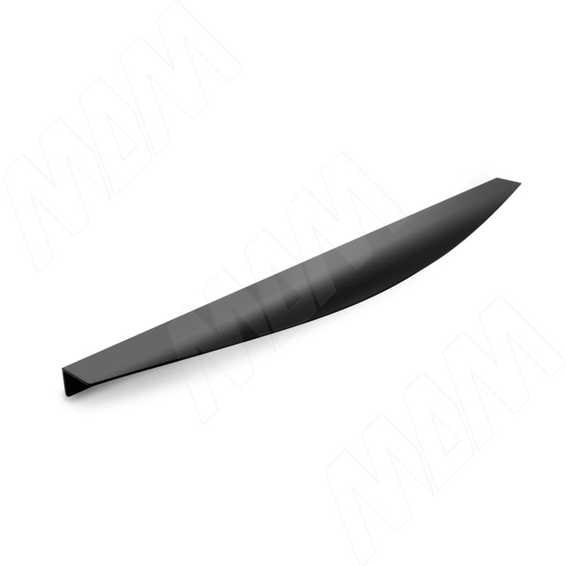 Профиль-ручка 396мм крепление саморезами черный матовый