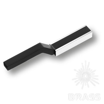 775-32-Chrome-Matt Black Ручка скоба модерн, глянцевый хром/чёрный 32 мм