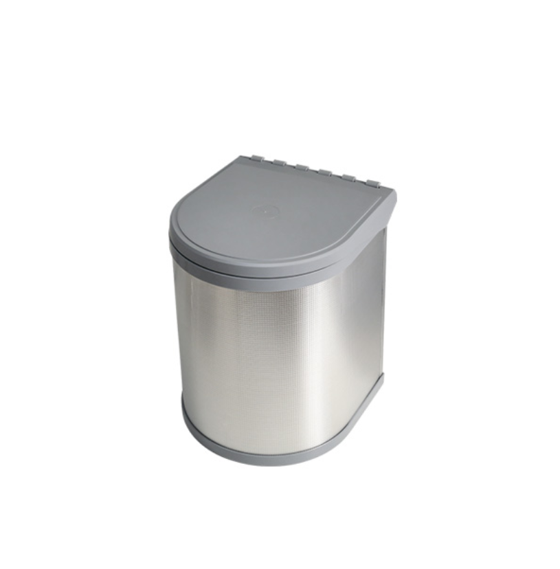 PPI607/1.ALL Ведро для мусора 12 литров, серый/ алюминий