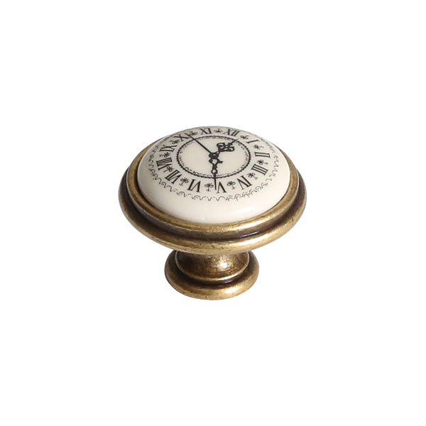 P77.Y01.Q2.MD1G Ручка-кнопка, отделка бронза античная "Флоренция" + керамика