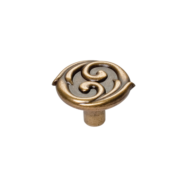 Ручка-кнопка,отделка бронза античная 'Флоренция'