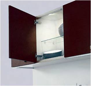 Светильник LUNA для навесных шкафов с автоматическим включением, L=860 мм, алюминий