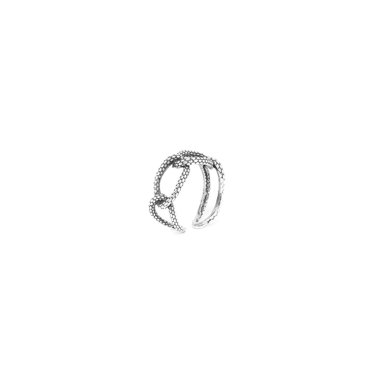 Кольцо ORI TAO, Squamata, разъемное, с текстурой змеиной кожи, OT22.2-19-40054 (серебристый)