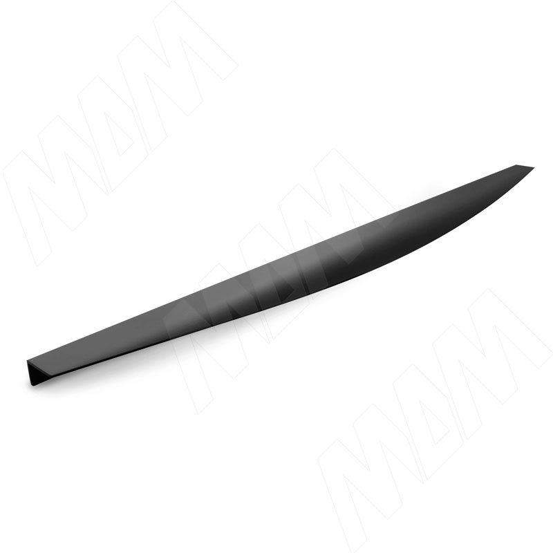 Профиль-ручка 596мм крепление саморезами черный матовый