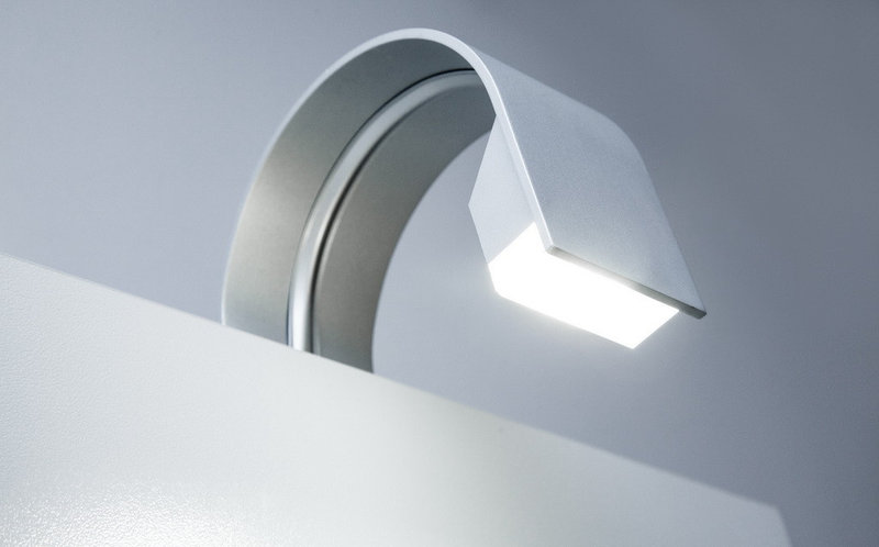 Светодиодный светильник Giro отделка алюминий 2x3,2W-350mA , 5000К холодный белый, в комплекте с трансформатором. IP44