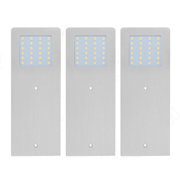 POLARx3 Комплект светильников с блоком питания, серебро, 24V, 190мм, нейтральный белый 4000К, 5W