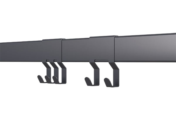 Крючок одинарный 40мм, отделка черный бархат (матовый)