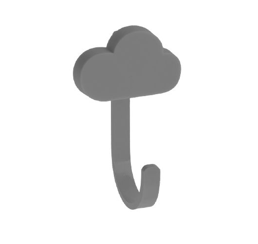 Крючок мебельный WM-CLOUD облако, серый