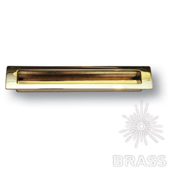 EMBU160-12 Ручка врезная современная классика, глянцевое золото 160 мм
