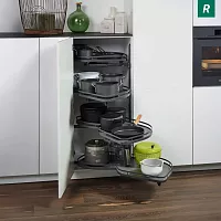 Le Mans 450 мм Комплект, H1265 мм, 4 полки, 4 доводчика, правый, ARENA style, цвет антрацит, Kesseböhmer