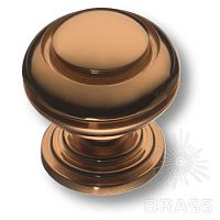 0712-008 Ручка кнопка латунь, современная классика, медь