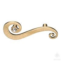 7182.0137.002.I Ручка скоба с кристаллом Swarovski эксклюзивная коллекция, старая бронза 85 мм