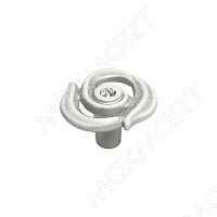 WPO.724Y.035.MKRT4 Ручка-кнопка, отделка серебро винтаж + горный хрусталь