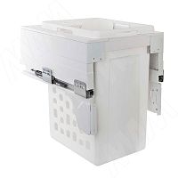 LHM451-48WT HAMPER LM45 Корзина для белья выдвижная, 1 емкость (48л), напр.полн.выдв., плавн.закр., креп.фасада, цвет белый