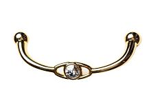 Ручка - скоба мебельная PAMAR MN542Z96G140C101, золото 24 карата