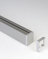 LINERO MosaiQ Профиль 1500 мм с 2 заглушками, соединителем и крепежом, алюминиевый, цвет сталь нержавеющая, Kesseböhmer