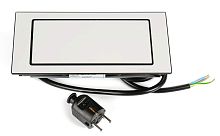 Встраиваемый блок: 2 электрические розетки 220В + 1 USB-зарядка Type C Evoline BackFlip, белый матовый (159271015600)