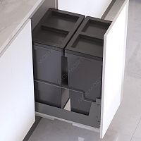 TW.B11.40U.2.OG Twins Система хранения в базу 400, H.582мм (ведра: 2х30л), отделка орион серый