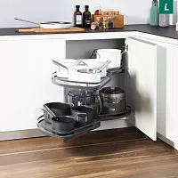 Le Mans 500 мм Комплект, H720-900 мм, 2 полки, 2 доводчика, левый, ARENA style, цвет антрацит, Kesseböhmer