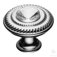 15.346.30.SWA.07 Ручка кнопка с кристаллом, глянцевый хром