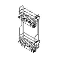 10L02/15-28PAR Quadro Сетка в базу 150 выдвижная с доводчиком, отделка орион серый