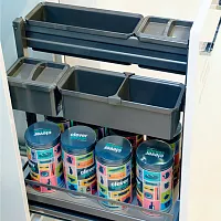 DISPENSA Junior Slim/YOUBOXX 300 мм Комплект, H640 - 728 мм, 1 полка ARENA style + YOUBOXX № 3, цвет антрацит, Kesseböhmer