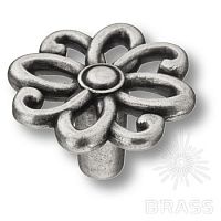 15.375.36.16 Ручка кнопка современная классика, старое серебро