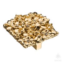 Ручка кнопка Bouquet эксклюзивная коллекция, глянцевое золото 24K, 32 мм