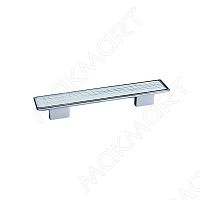 8.1123.128096.40-109 Ручка-скоба 128-096мм, отделка хром глянец + вставка