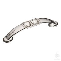 15.129.64.SWA.07 Ручка скоба с кристаллами Swarovski эксклюзивная коллекция, глянцевый хром 64 мм