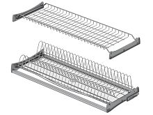 S-5162-CP-16 Посудосушитель двойной с 1 поддоном (крашен.хром), ширина 900 мм (860х295-345)<1>