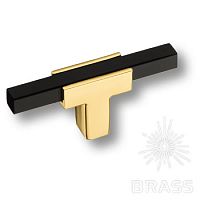 67-Gold-Matt Black Ручка кнопка модерн, глянцевое золото/чёрный