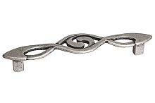 Ручка-скоба 128мм, отделка серебро античное