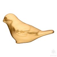 10630 BIRD GOLD RIGHT Ручка кнопка птичка керамика, золотой