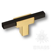 67-Matt Gold-Matt Black Ручка кнопка модерн, матовое золото/чёрный