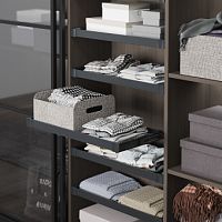 Выкатная полка 660х356х50мм на направляющих полн. выдвижения с амортизатором, антрацит