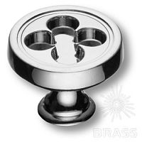 15.312.20.07 Ручка кнопка современная классика, глянцевый хром