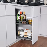 DISPENSA Junior Slim 400 мм Комплект, H640 - 728 мм, 2 полки ARENA style, цвет антрацит, Kesseböhmer