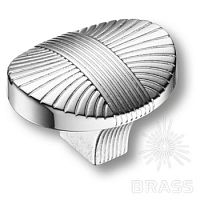 8491-400 Ручка кнопка современная классика, глянцевый хром