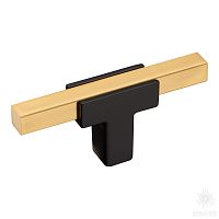 67-Matt Black-Matt Gold Ручка кнопка, чёрный/сатинированное золото