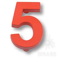 3019.0005.711 Ручка кнопка детская, цифра 5 цвет красный