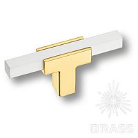 67-Gold-White Ручка кнопка модерн, глянцевое золото/белый