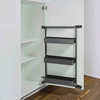 TANDEM side 600 мм Комплект, рама H800 мм + 3 полки ARENA pure, цвет антрацит, антислип, Kessebohmer